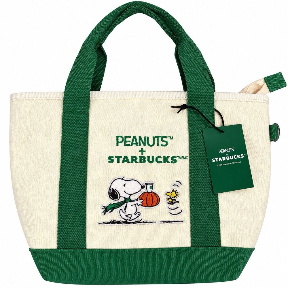 Starbucks x Peanuts Snoopy Great Pumpkin Mini Tote Bag 2026 NWT Limited Edition
